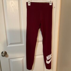 Nike leggings - size: Small - color: Burgundy